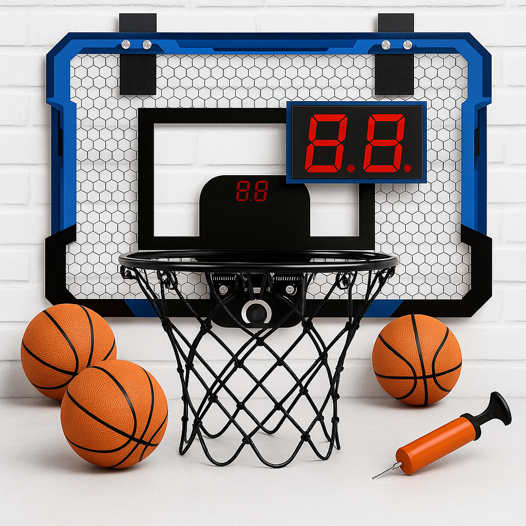 HoopMania™ – Elektroniczny Mini Kosz do Koszykówki