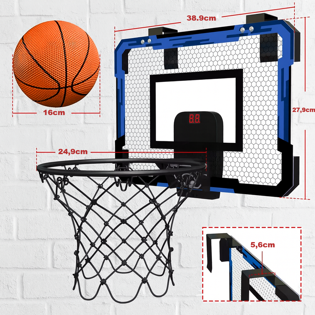 HoopMania™ – Elektroniczny Mini Kosz do Koszykówki
