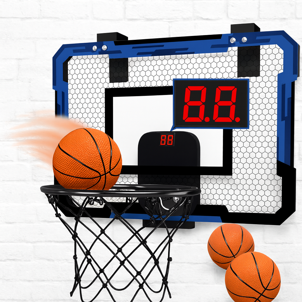 HoopMania™ – Elektroniczny Mini Kosz do Koszykówki