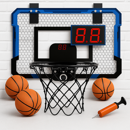 HoopMania™ – Elektroniczny Mini Kosz do Koszykówki